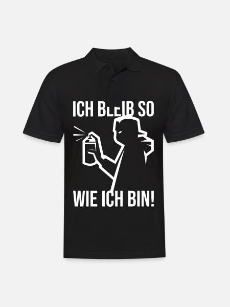 Je reste comme je suis Street Art Graffiti - Polo Homme - noir