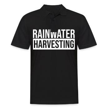 Récupération de l’eau de pluie - Polo Homme - noir - Devant - Kai (181cm)