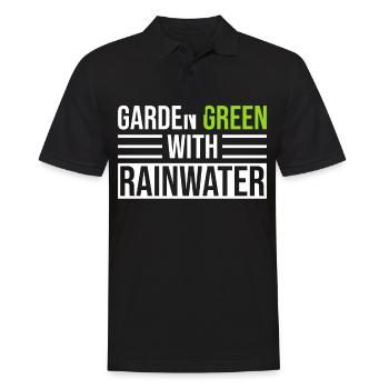 Verdure de jardin avec récupération d’eau de pluie - Polo Homme - noir - Devant - Kai (181cm)
