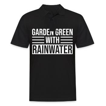 Verdure de jardin avec récupération d’eau de pluie - Polo Homme - noir - Devant - Kai (181cm)