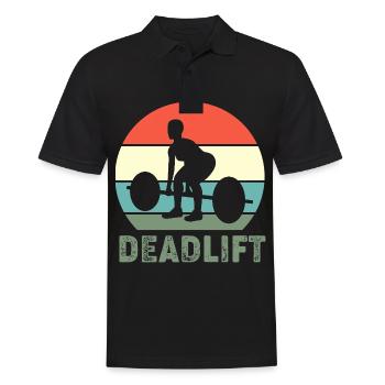 Soulevé de terre Gym Fitness Entraînement Haltère Bodybuilder - Polo Homme - noir - Devant - Kai (181cm)
