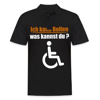 I can roll what can you | wheelchair - Men's Polo Shirt - black - Front - Kai (181cm)