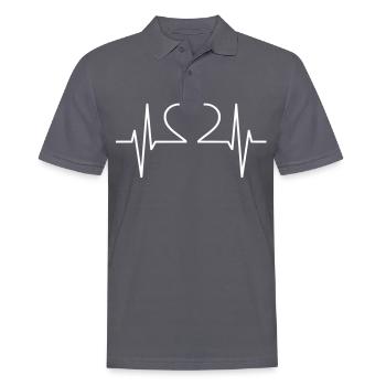 Beats heart - Men's Polo Shirt - charcoal grey - Front - Nico (186cm)
