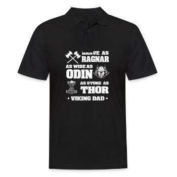 Papa viking - Polo Homme - noir - Devant - Kai (181cm)