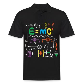 Physik Relativitätstheorie Formel - Männer Poloshirt - Schwarz - Vorne - Kai (181cm)