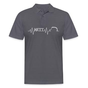 Mett Mettigel Mettbrötchen Butcher Butcher Shirt - Men's Polo Shirt - charcoal grey - Front - Nico (186cm)