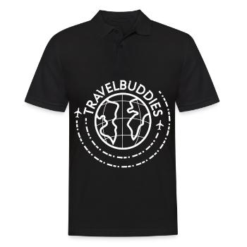 Travel buddies vacances équipe de voyage voyage vol - Polo Homme - noir - Devant - Kai (181cm)