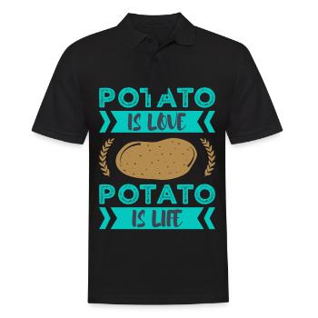 my spirit animal is a potato potato potatoes - Men's Polo Shirt - black - Front - Kai (181cm)