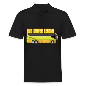 bus buses bus driver travel heartbeat travel holiday - Men's Polo Shirt - black - Front - Kai (181cm)