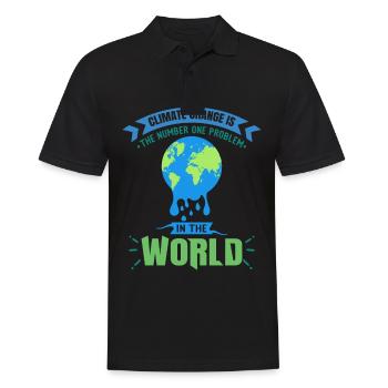 save arctic save arctic climate change climate earth - Men's Polo Shirt - black - Front - Kai (181cm)