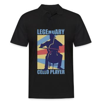 Cello Design for Men Violins Outfit for Violin - Men's Polo Shirt - black - Front - Kai (181cm)
