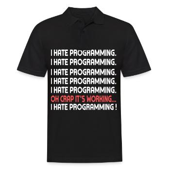 PC Programming Coding Program Internet Computer - Men's Polo Shirt - black - Front - Kai (181cm)