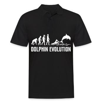 dauphins mammifères marins poisson sauter frénétiquement - Polo Homme - noir - Devant - Kai (181cm)