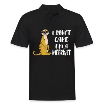 Afrique mignon suricate suricate meerdmännchen - Polo Homme - noir - Devant - Kai (181cm)