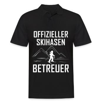 Skihasen Betreuer - (SK) - Männer Poloshirt - Schwarz - Vorne - Kai (181cm)