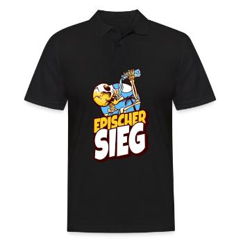 Zocker Zocken game Spiel Gamer Computer PC Konsole - Männer Poloshirt - Schwarz - Vorne - Kai (181cm)