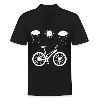 All seasons and bike - (f) - Men's Polo Shirt - black - Front - Kai (181cm)