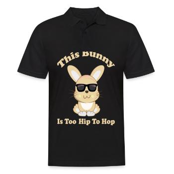 Kaninchen Hoppeln Hopsen Springen Hasenohren hase - Männer Poloshirt - Schwarz - Vorne - Kai (181cm)