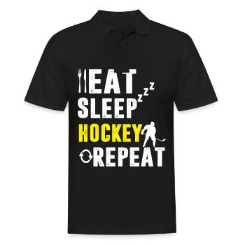 Joueur de hockey Hockey Hockey sur glace Hockey sur glace Hockey sur rondelle - Polo Homme - noir - Devant - Kai (181cm)