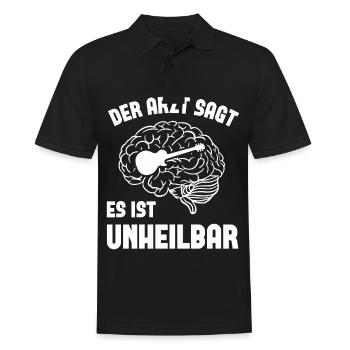 Der arzt sagt es ist unheilbar - - Männer Poloshirt - Schwarz - Vorne - Kai (181cm)