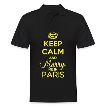 Mariage à Paris avec la Tour Eiffel - Polo Homme - noir - Devant - Kai (181cm)
