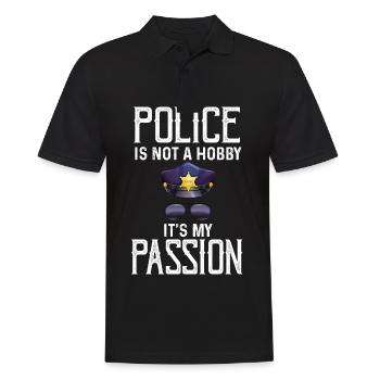 Police Passion Sheriff Badge - Men's Polo Shirt - black - Front - Kai (181cm)
