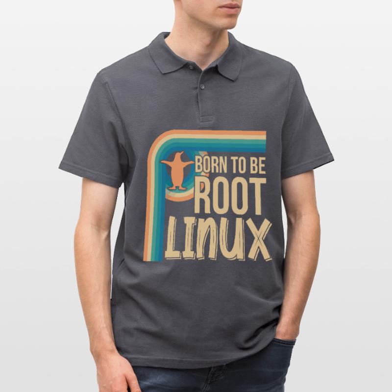 Born To Be Root Linux Nerd zum Coding Männer Poloshirt