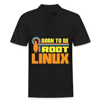 Linux Born To Be Root Nerd zum Coding Geek - Polo Homme - noir - Devant - Kai (181cm)