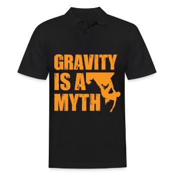 Schwerkraft Mythos Klettern Bouldern Bergsteiger - Männer Poloshirt - Schwarz - Vorne - Kai (181cm)