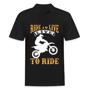 Motocross Ride Offroad Bike Moto Race - Polo Homme - noir - Devant - Kai (181cm)