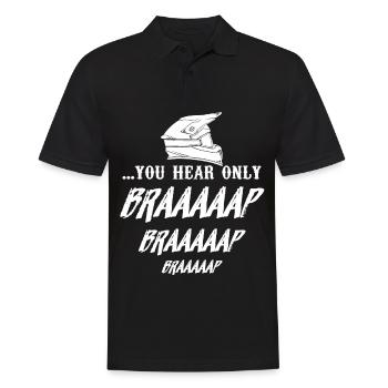 Braap Motocross Motorrad Offroad Bike - Männer Poloshirt - Schwarz - Vorne - Kai (181cm)