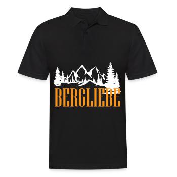 Wandern Alpen Berg Outdoor Natur - Männer Poloshirt - Schwarz - Vorne - Kai (181cm)