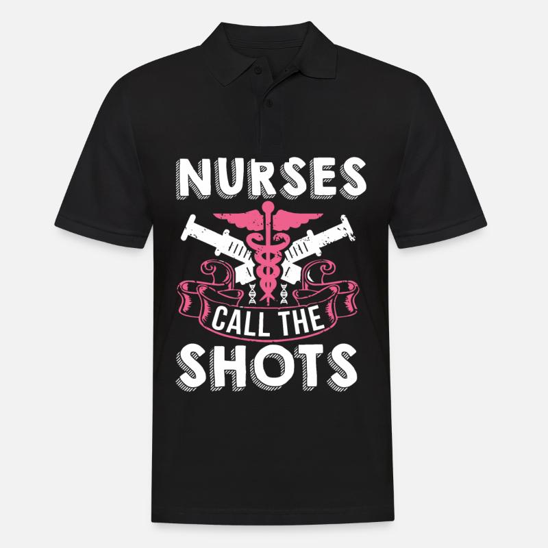 Krankenschwester zu den Spritzen - Männer Poloshirt - Schwarz