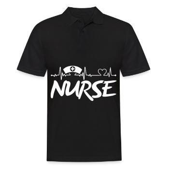 Urgence de premiers soins cardiaques de l’infirmière - Polo Homme - noir - Devant - Kai (181cm)