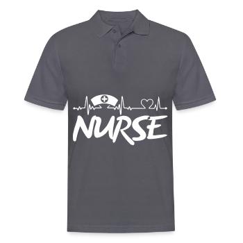 Urgence de premiers soins cardiaques de l’infirmière - Polo Homme - charbon - Devant - Nico (186cm)
