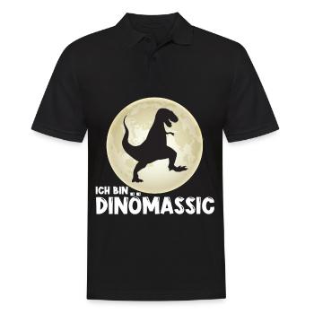 T-Rex Moon Dinömassic Dino Dinosaur - Men's Polo Shirt - black - Front - Kai (181cm)