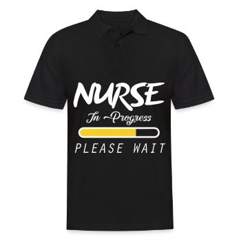 Krankenschwester kommt Krankenhaus Unfall Arzt - Männer Poloshirt - Schwarz - Vorne - Kai (181cm)