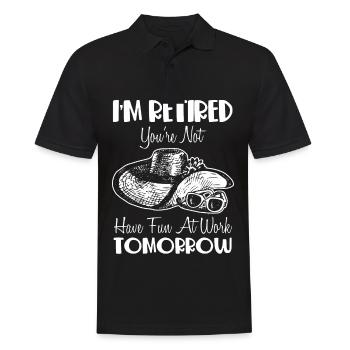 Retired Ruhestand Rente No Work - Männer Poloshirt - Schwarz - Vorne - Kai (181cm)