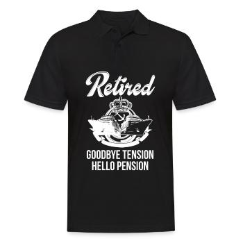 Ruhestand Kapitän Rente Not Work - Männer Poloshirt - Schwarz - Vorne - Kai (181cm)