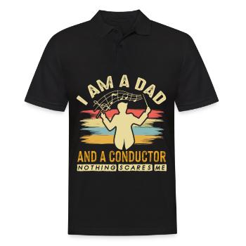 Conductor Dad Concert Orchestra Musicians - Men's Polo Shirt - black - Front - Kai (181cm)