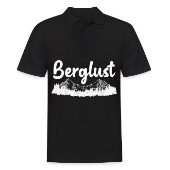 Berglust Outdoor Wandern Berge Wanderweg - Männer Poloshirt - Schwarz - Vorne - Kai (181cm)
