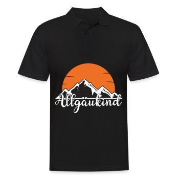 Allgäu Kind Wandern Outdoor Berge - Männer Poloshirt - Schwarz - Vorne - Kai (181cm)