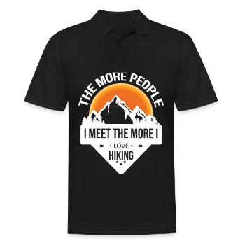 Hiking Mountains Outdoor Hiking Alps - Men's Polo Shirt - black - Front - Kai (181cm)