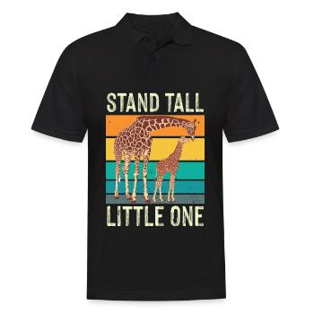 Giraffe tall small giraffe Africa - Men's Polo Shirt - black - Front - Kai (181cm)