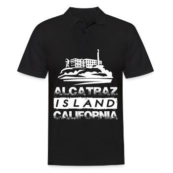 Alcatraz Insel Kalifornien in San Francisco - Männer Poloshirt - Schwarz - Vorne - Kai (181cm)