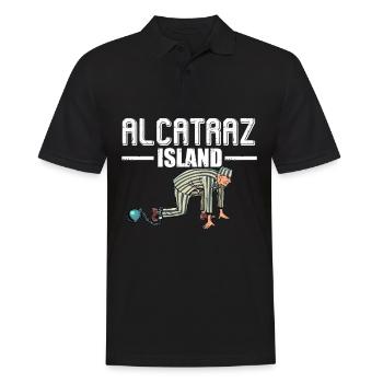 Alcatraz Insel Gefängnis Kalifornien San Francisco - Männer Poloshirt - Schwarz - Vorne - Kai (181cm)