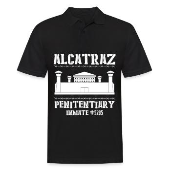Alcatraz Gefängnismauer San Francisco Kalifornien - Männer Poloshirt - Schwarz - Vorne - Kai (181cm)