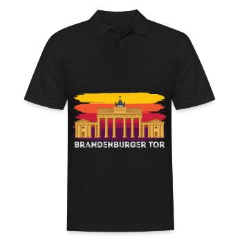 Porte de Brandebourg à Berlin Allemagne - Polo Homme - noir - Devant - Kai (181cm)