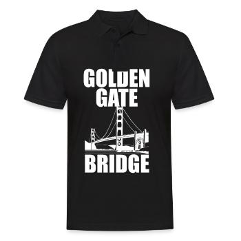 Golden Gate Bridge Baie de Californie - Polo Homme - noir - Devant - Kai (181cm)