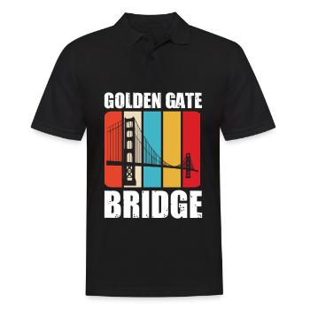 Golden Gate Bridge Californie Baie de San Francisco - Polo Homme - noir - Devant - Kai (181cm)